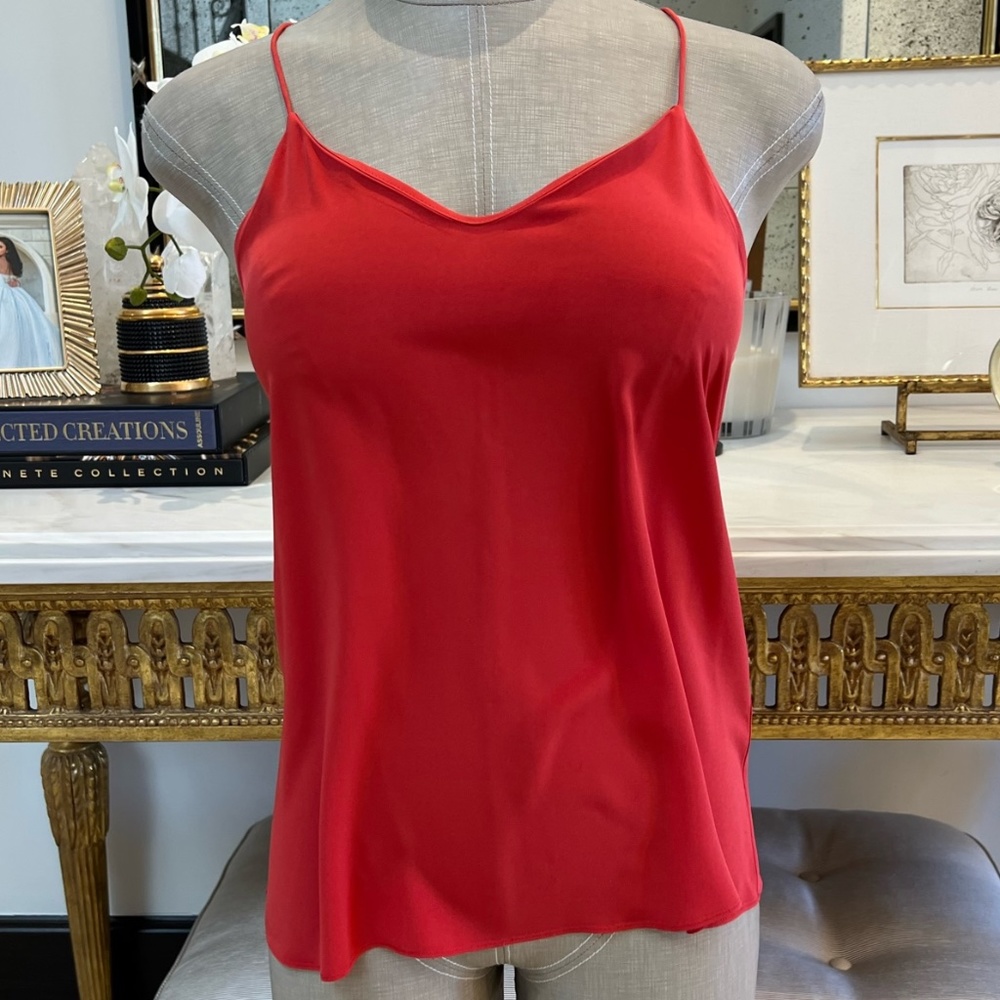 Red Silk Tank Top Size XS